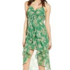 NWT J.O.A. green floral dress size L